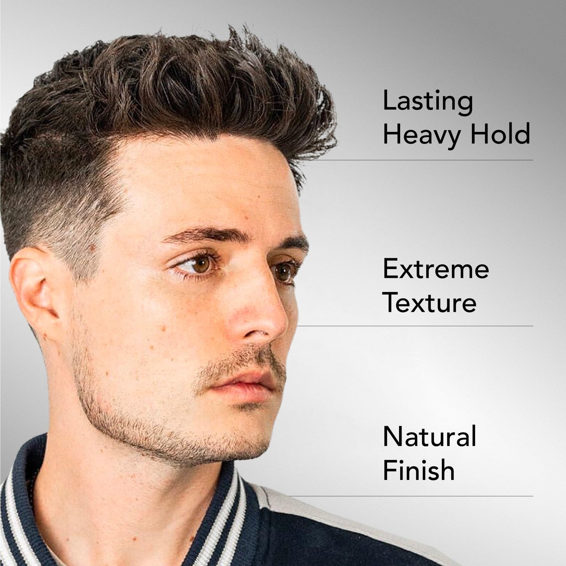 Premium texture building hair styling clay by BluMaan showing 2.5 ounce details