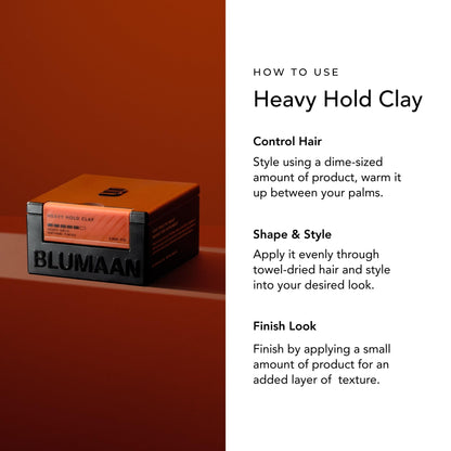 BluMaan Cavalier heavy clay label displaying organic oil and protein infusion