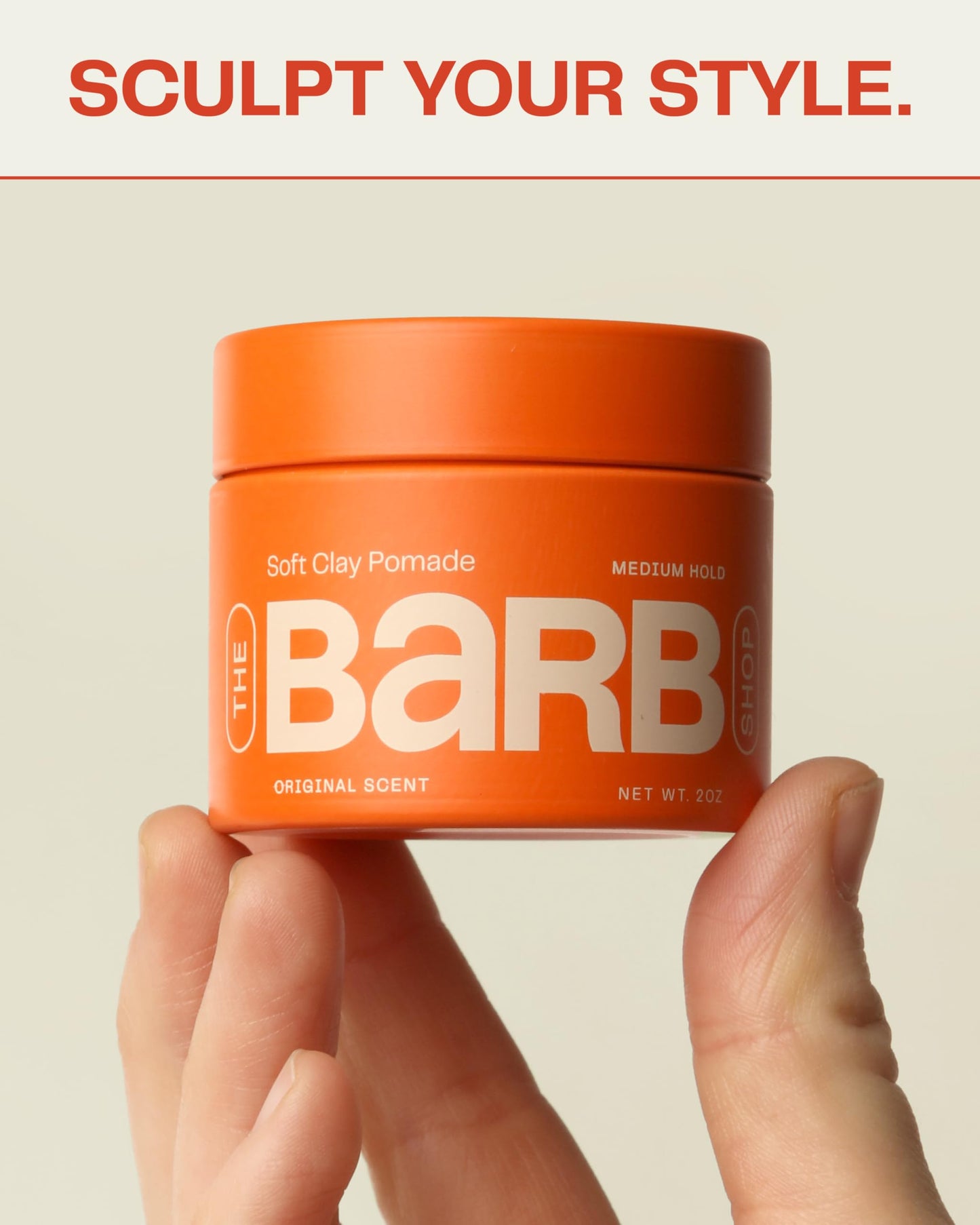 Medium hold hair styling clay jar for short hair