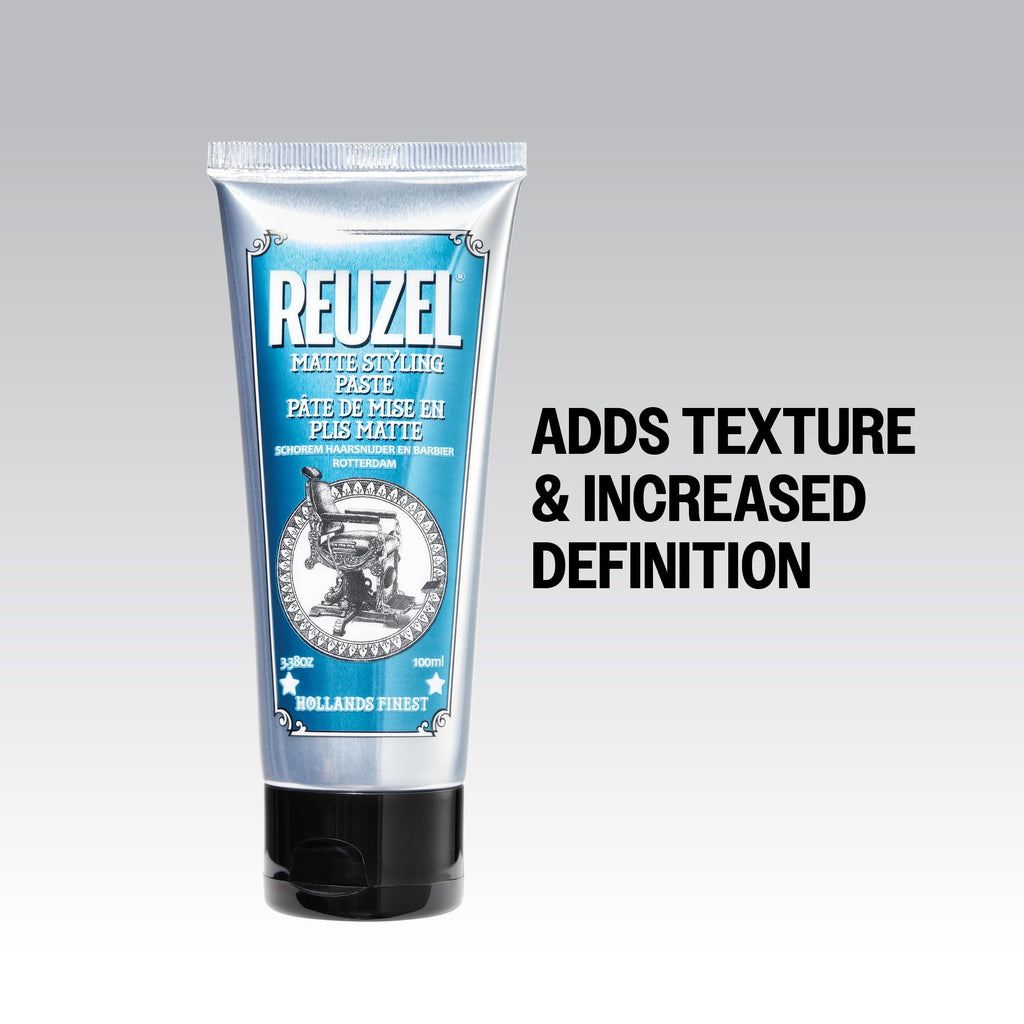 Back view of the authentic Reuzel packaging with ingredients list and usage directions