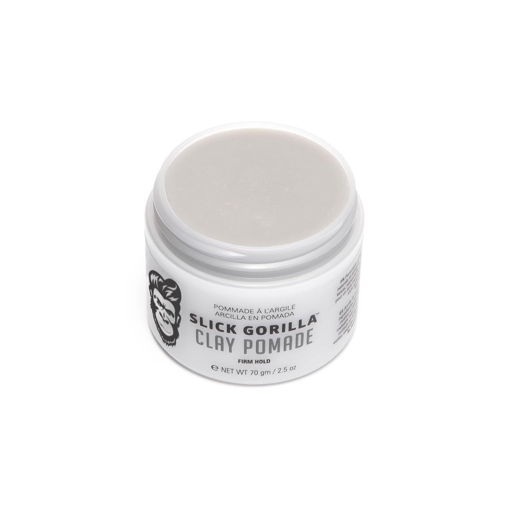 Slick Gorilla matte hair clay open tub showing firm texture formula