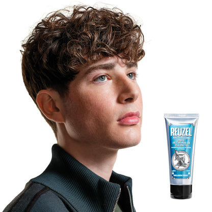 Side view of the imported USA grooming product for men hair styling and definition