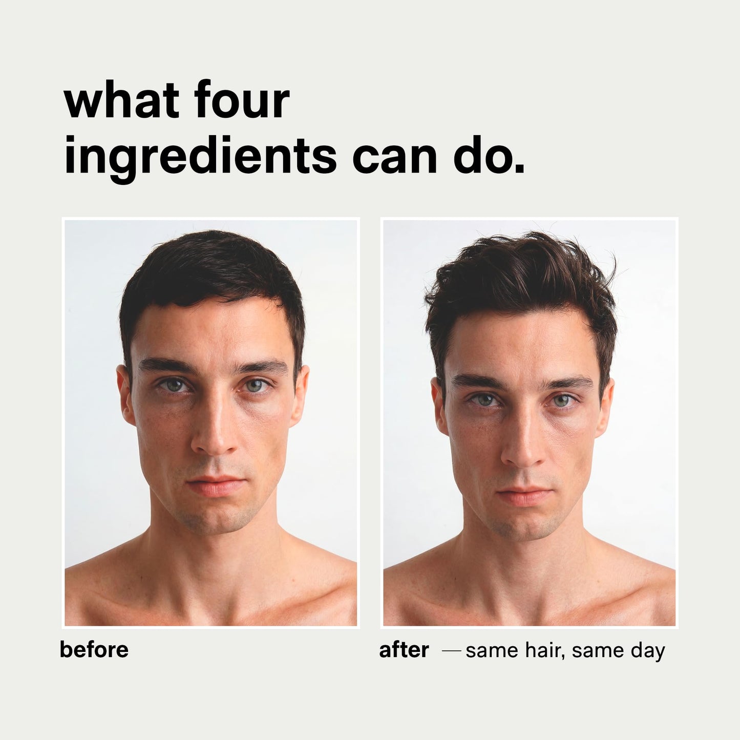 Premium hair styling clay for men showing volume and hold