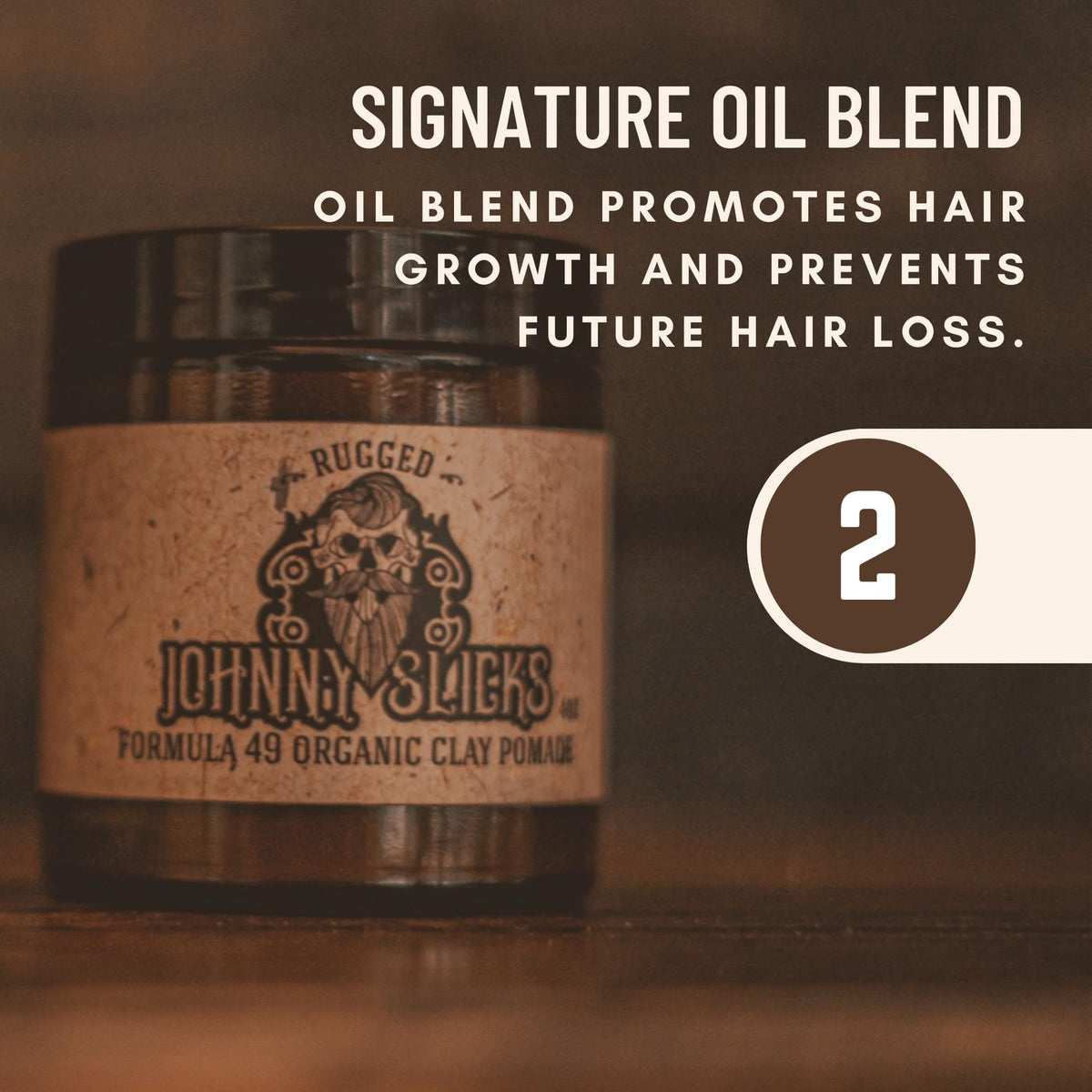 Johnny Slicks organic bentonite clay matte finish pomade for men