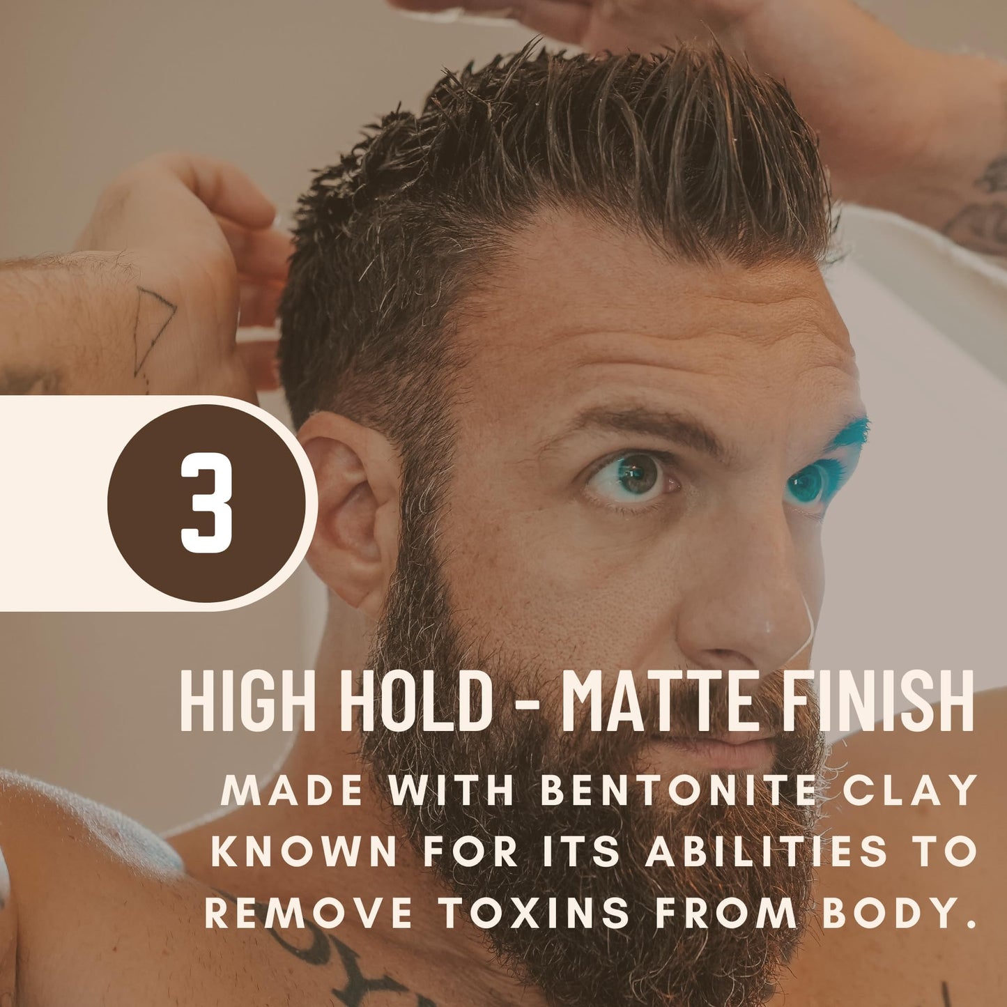Johnny Slicks authentic veteran owned brand hair clay display