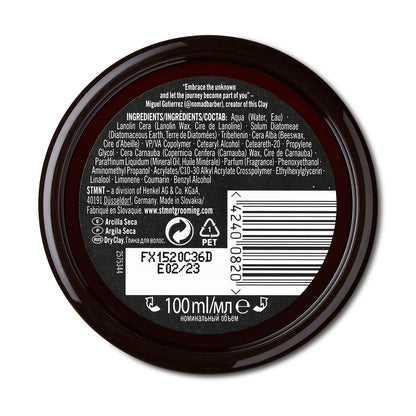 Water soluble strong control hair clay jar for easy wash styling routines
