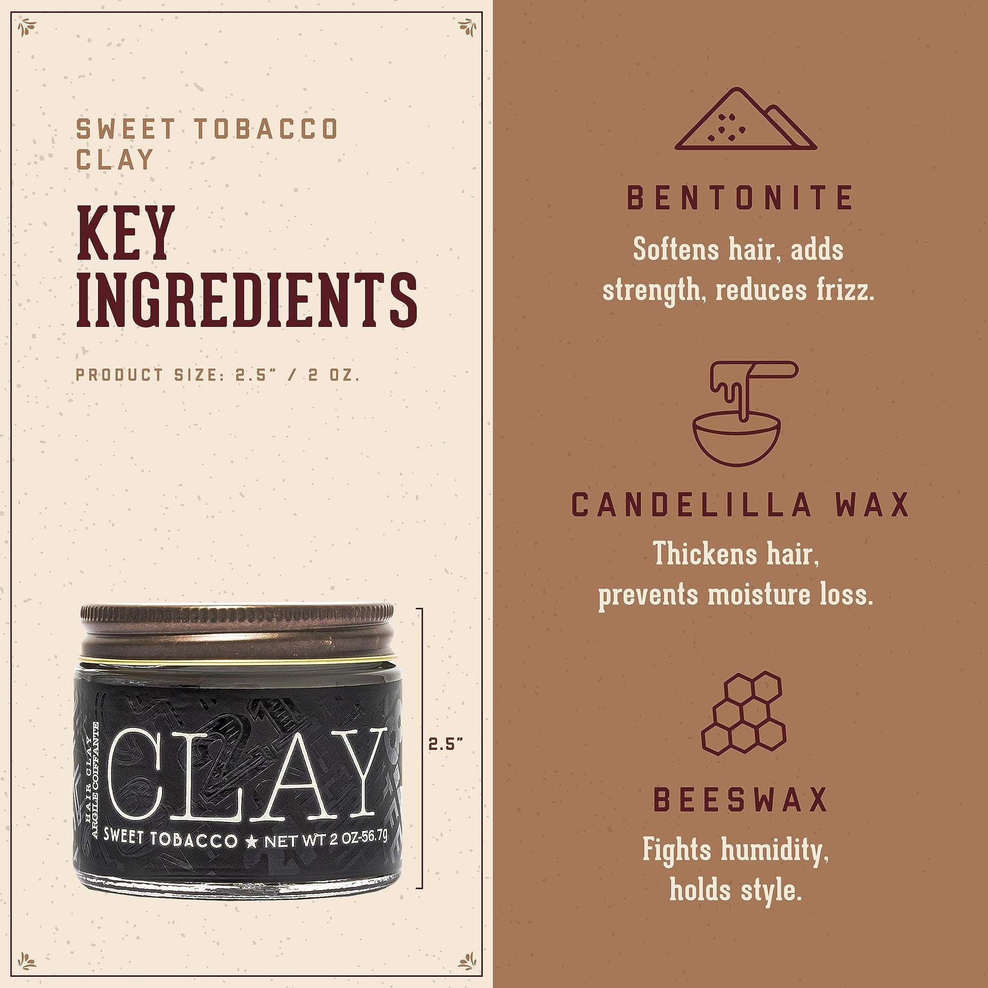 Luxury medium hold shine free hair clay texture detail
