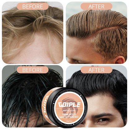 Top angle view of imported hair forming clay for all hair types