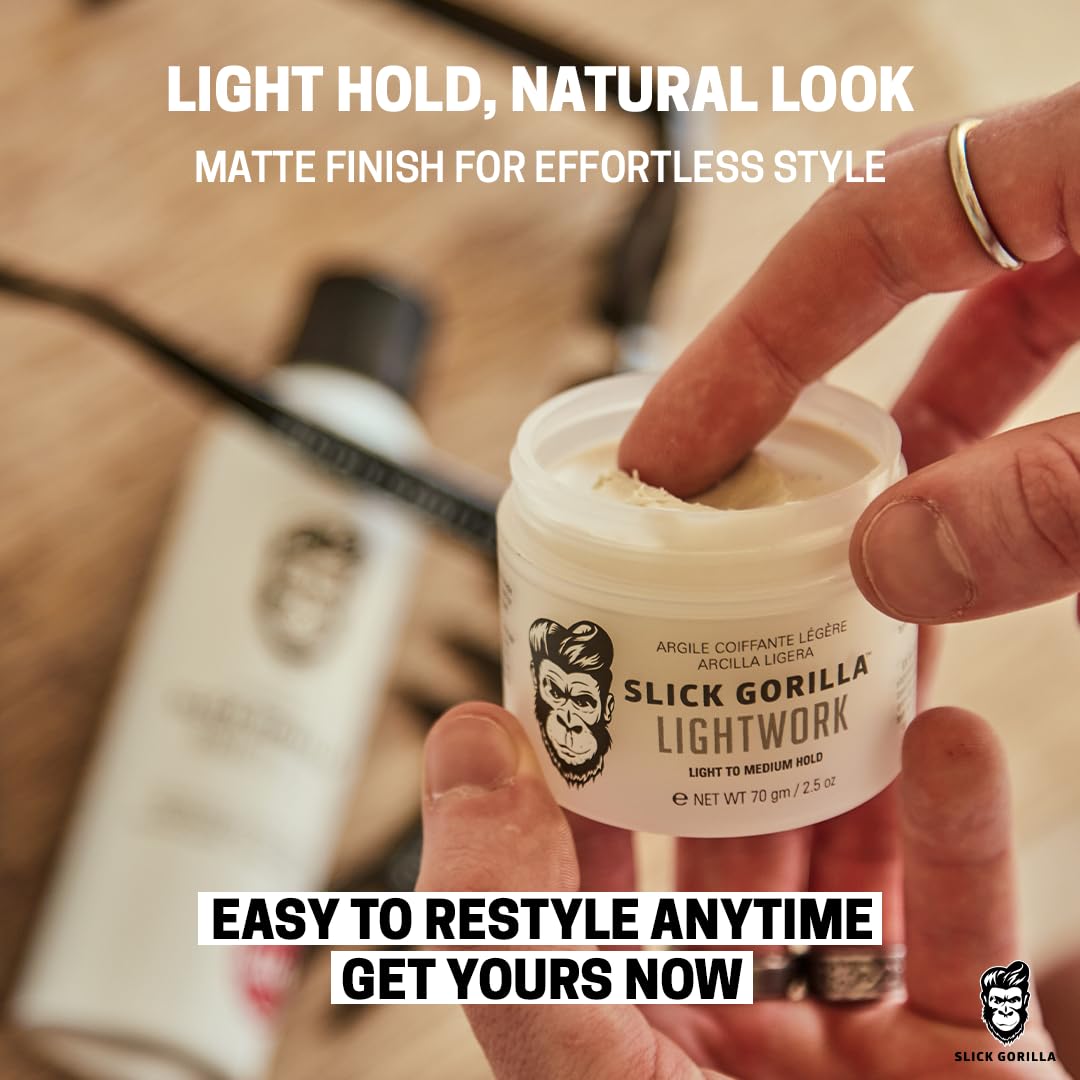 Slick Gorilla flexible hold matte hair clay secondary perspective