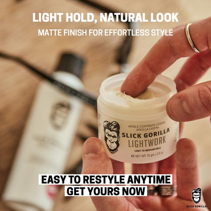Slick Gorilla flexible hold matte hair clay secondary perspective