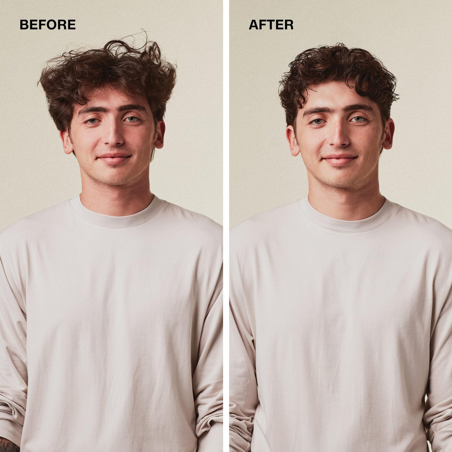 Premium matte hair clay for men side profile packaging details