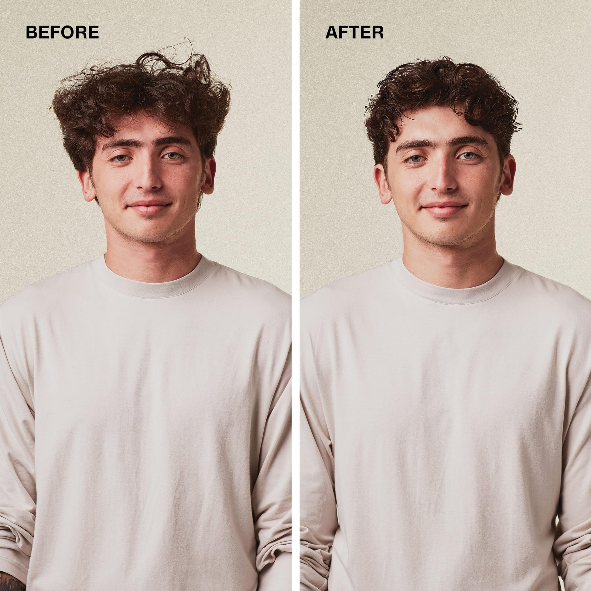 Premium matte hair clay for men side profile packaging details