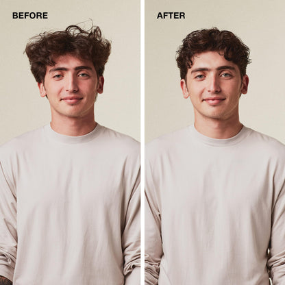Premium matte hair clay for men side profile packaging details