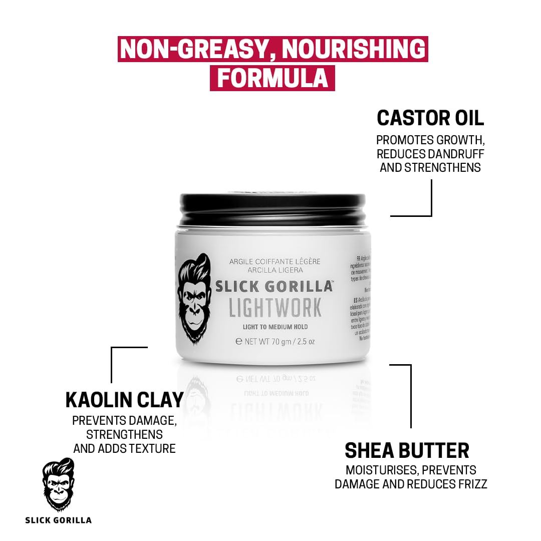 Slick Gorilla natural texture grooming clay unboxing presentation