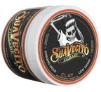Suavecito Pomade Firme Clay close up view of professional matte hair product