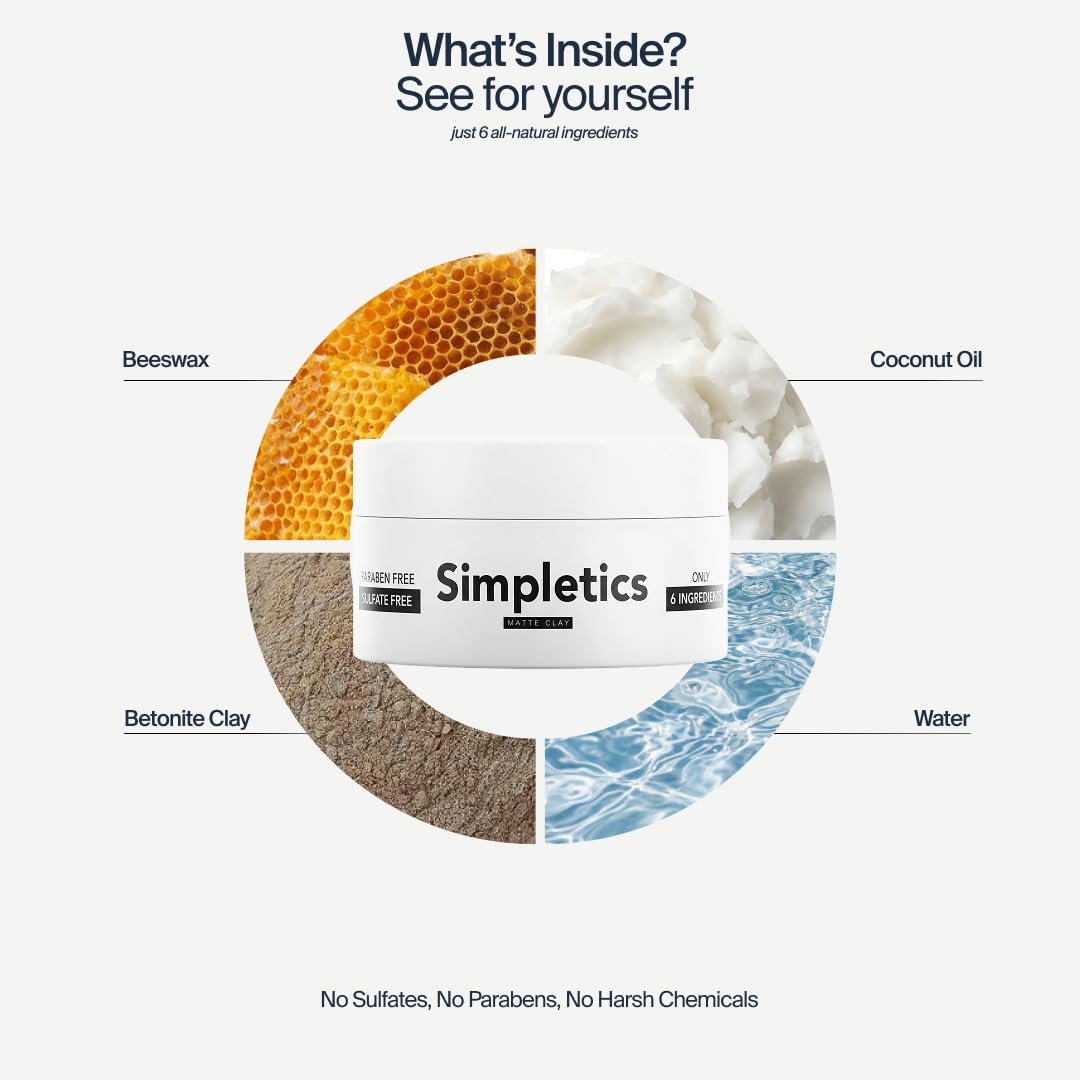 Lifestyle shot of Simpletics hair product for men