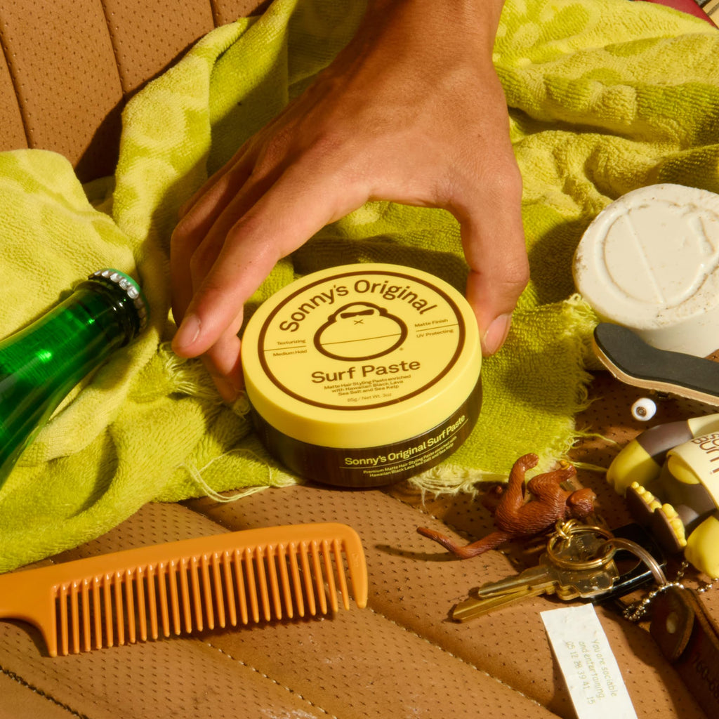 Sun Bum matte finish hair styling paste close up texture