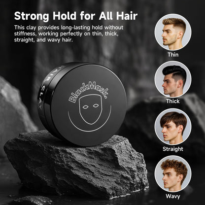 Authentic USA imported men styling clay jar showing clean matte finish labeling.