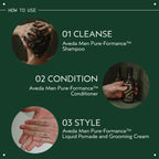 Aveda Men natural spearmint and lavender aroma hair styling clay for texture.