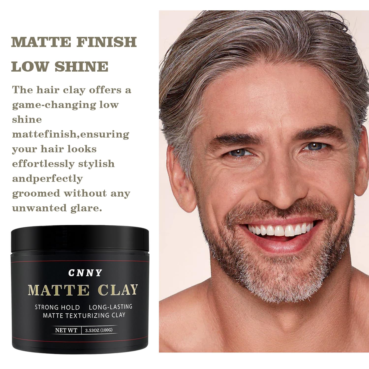 CNNY firm hold matte finish styling product for texturizing straight and wavy hair