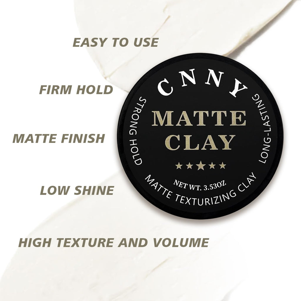 Crownnaturally premium men hair styling clay jar with ingredients and instructions visible