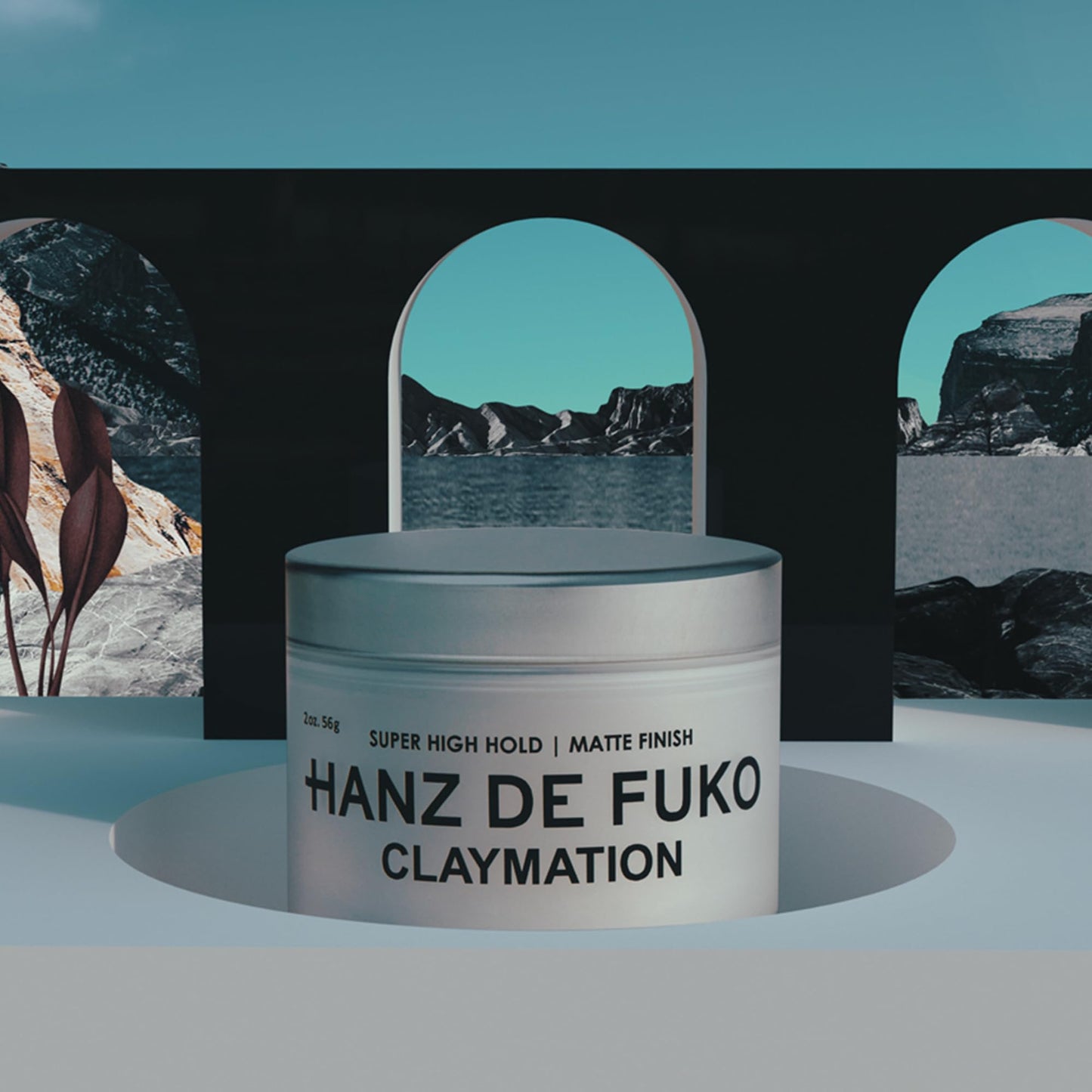 Hanz de Fuko Claymation matte finish styling clay for thick hair types