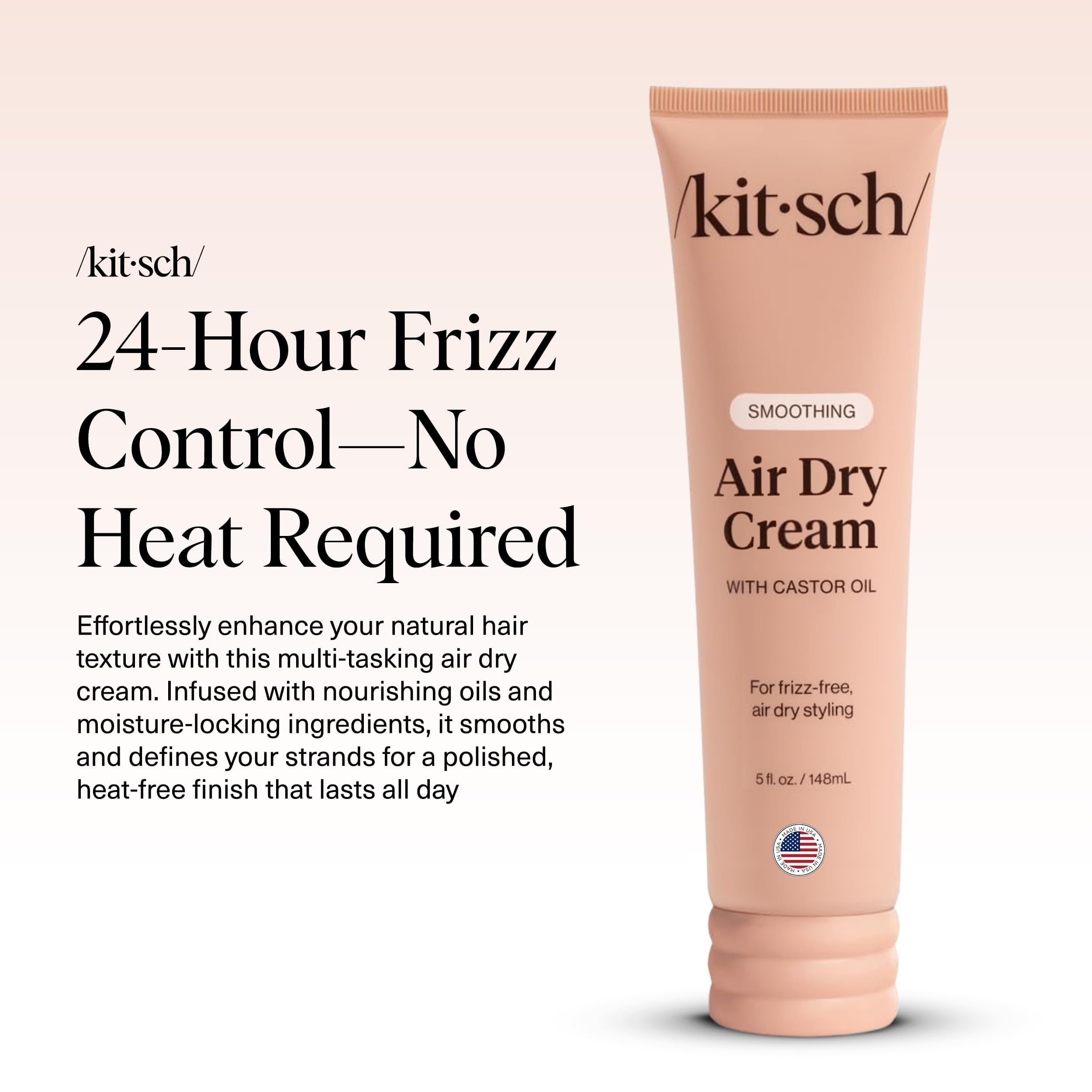 Kitsch weightless styling cream texture squeeze out showing smooth consistency