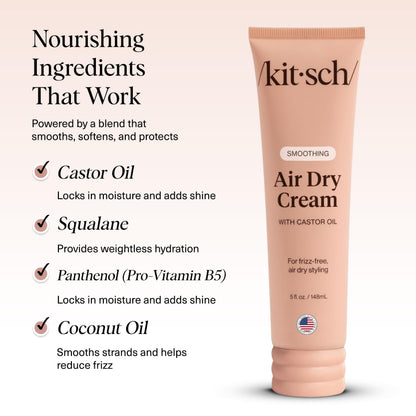 Kitsch air dry leave in conditioner tube for natural hair texture definition