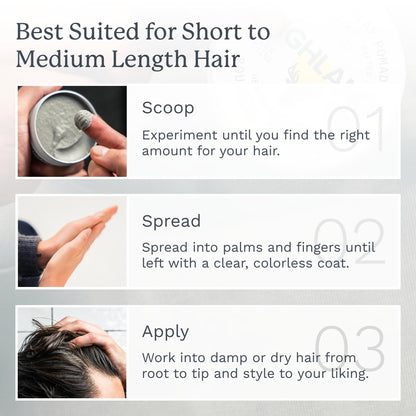 Highland non toxic hair pomade with Canadian glacial clay for scalp health