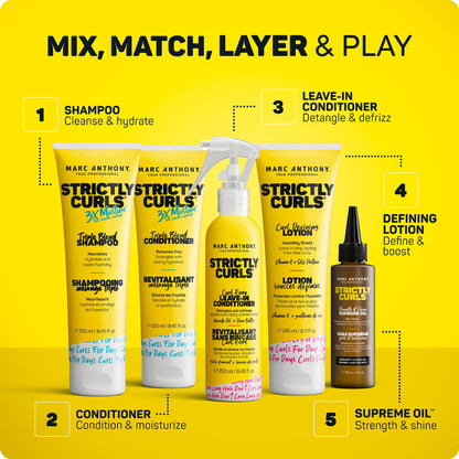 Marc Anthony Strictly Curls yellow bottle for soft and shiny curly hair styling