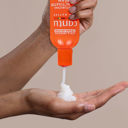 Cantu moisturizing curl activator cream back label with usage instructions