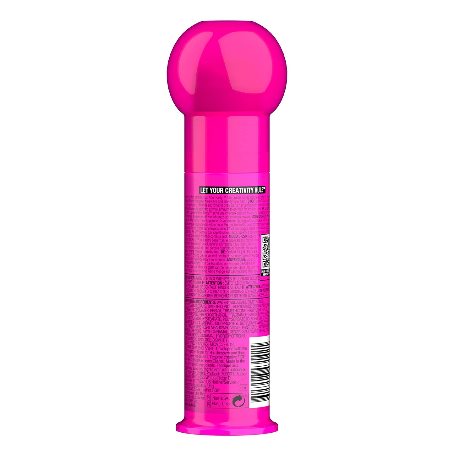 Bed Head TIGI After Party hair cream 100ml packaging showcasing product benefits for dull hair