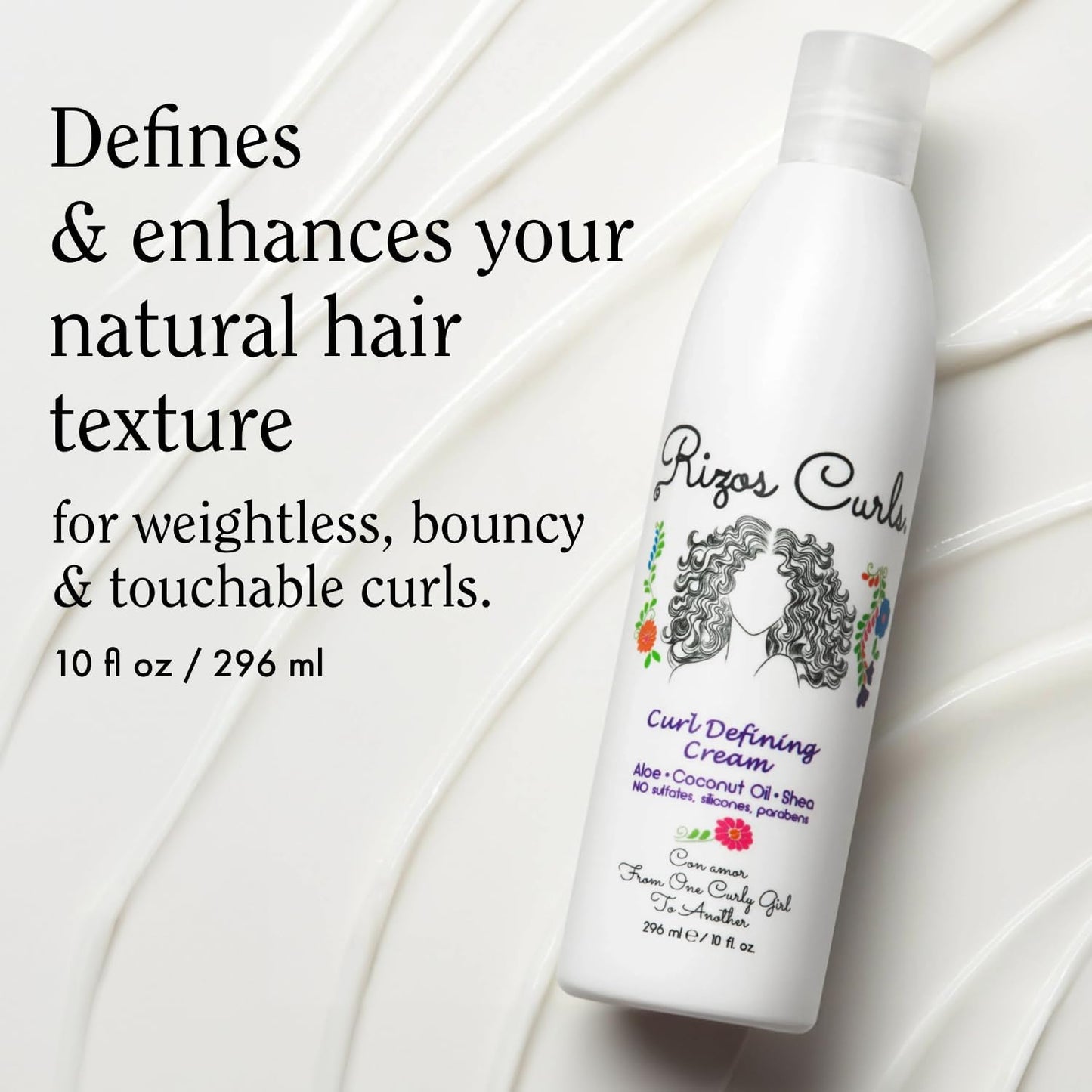 Rizos Curls defining cream texturized formula for frizz control