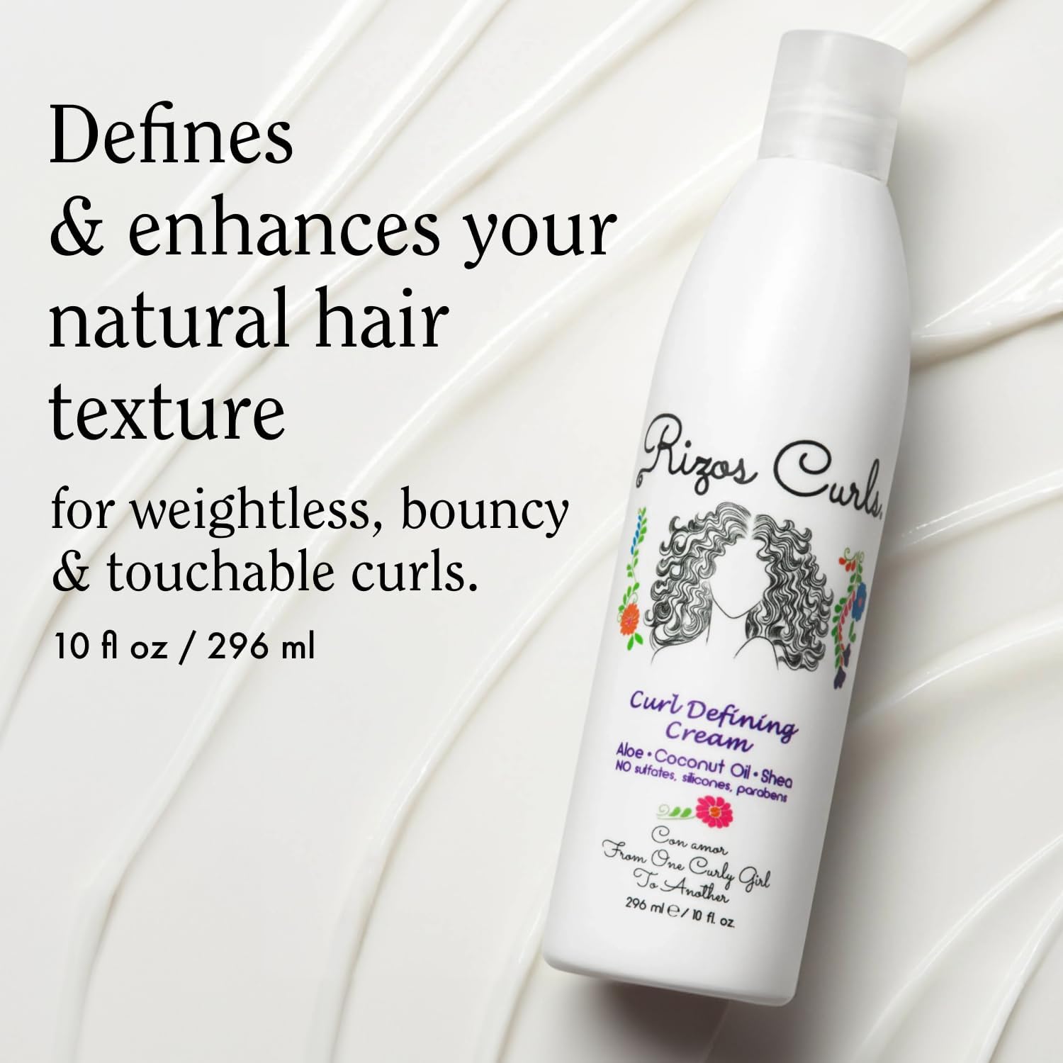 Rizos Curls defining cream texturized formula for frizz control