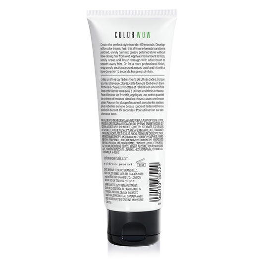 COLOR WOW anti frizz hair cream texture shot showcasing the lightweight formula