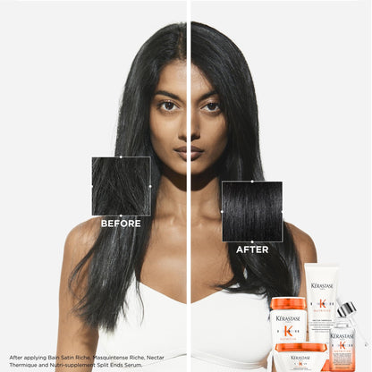 KÃ©rastase anti frizz blow dry primer cream for dry hair texture shot