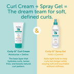 Fairy Tales Curly Q kids hair care routine collection highlighting the green apple scented styling cream
