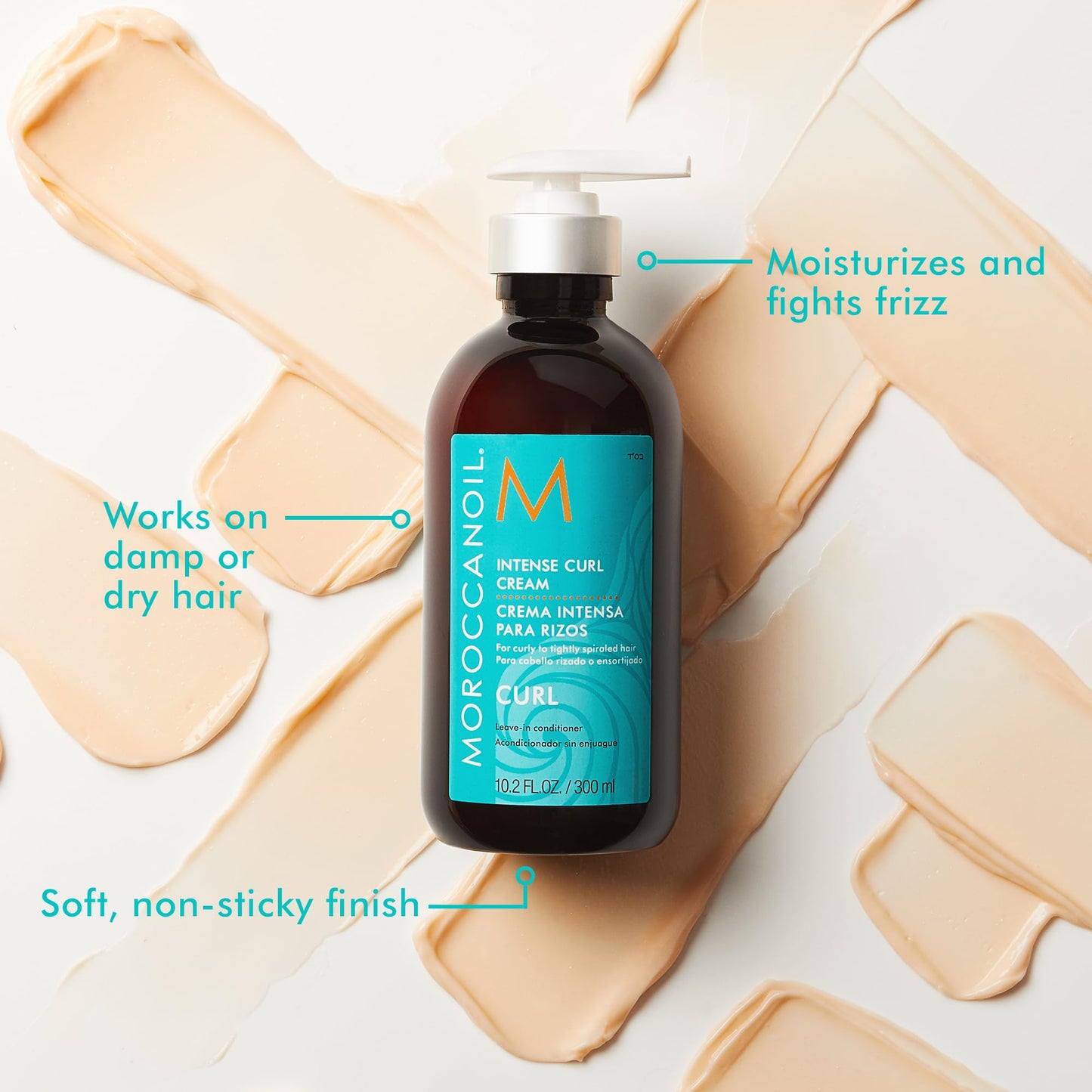 Authentic USA imported Moroccanoil leave in curl defining cream packaging details