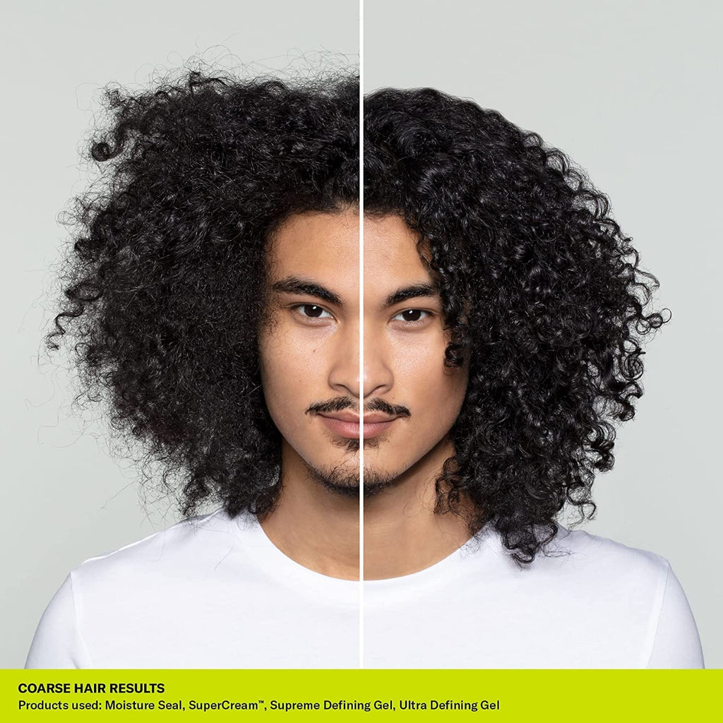 Dermatologist co-developed DevaCurl hair cream bottle highlighting sulfate free formula