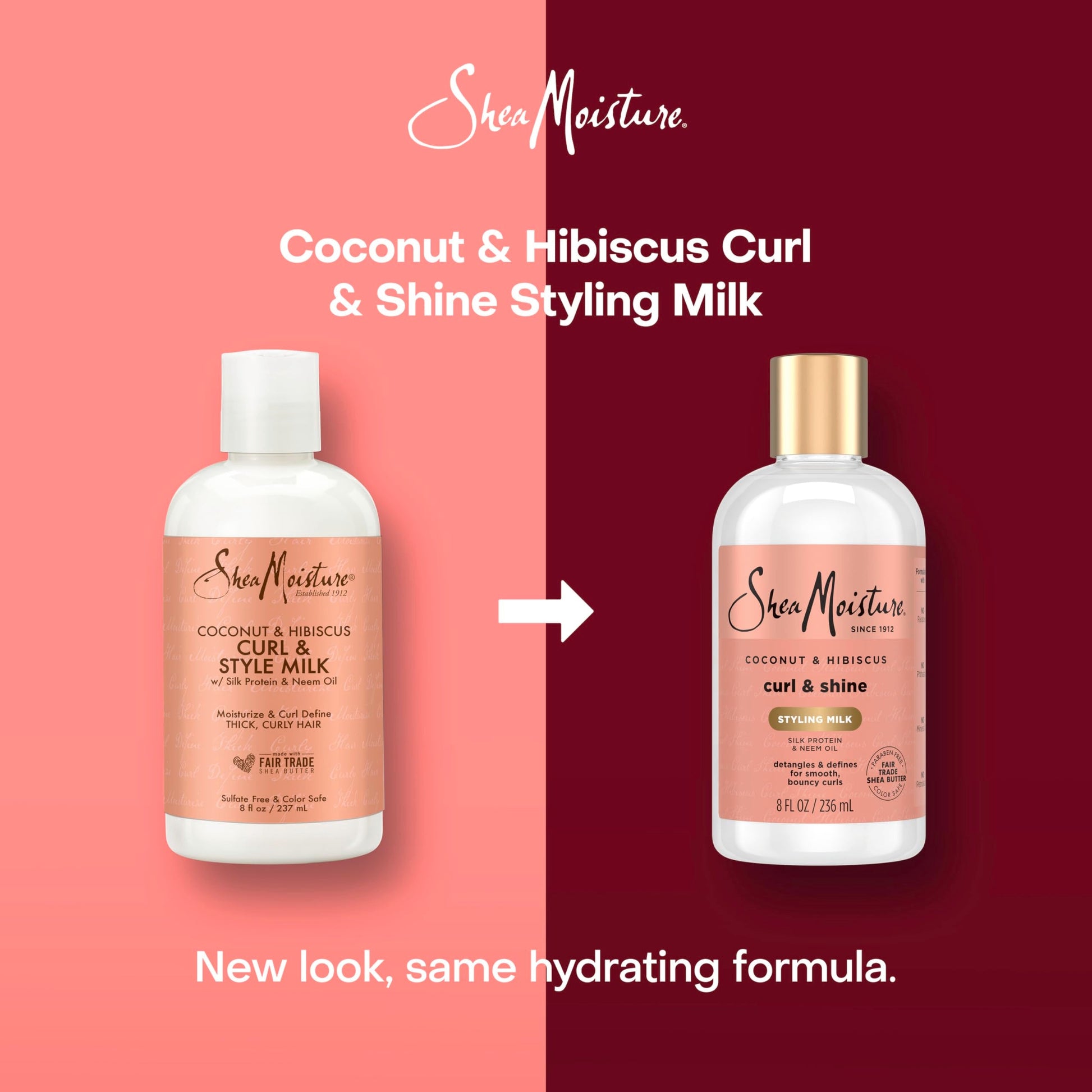 Authentic USA imported SheaMoisture curl activator styling milk packaging closeup