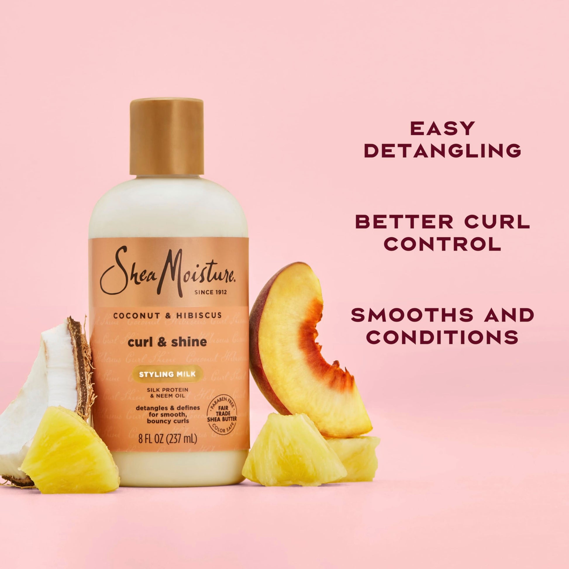 Sulfate free anti frizz hair cream for thick curly hair definition by SheaMoisture