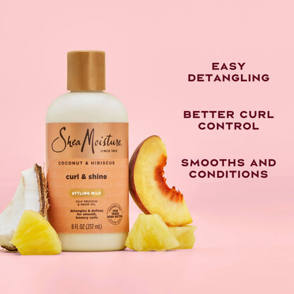 Sulfate free anti frizz hair cream for thick curly hair definition by SheaMoisture