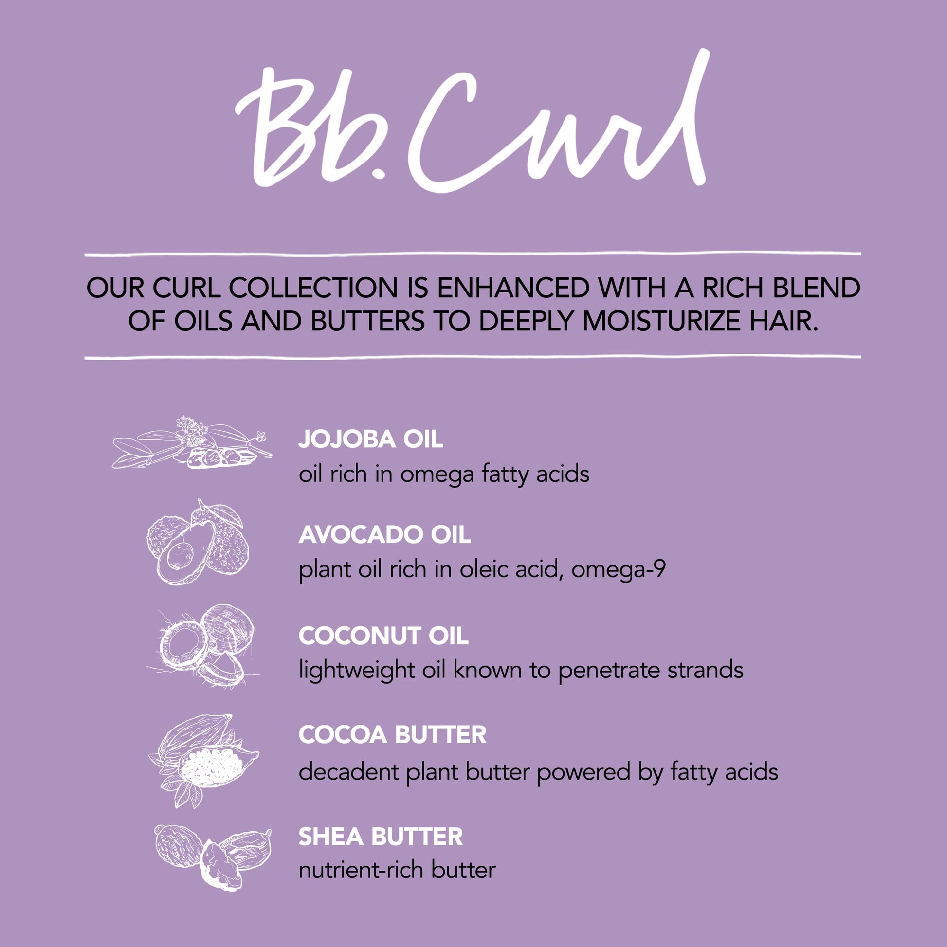 Moisturizing curl styling cream with jojoba and avocado oil