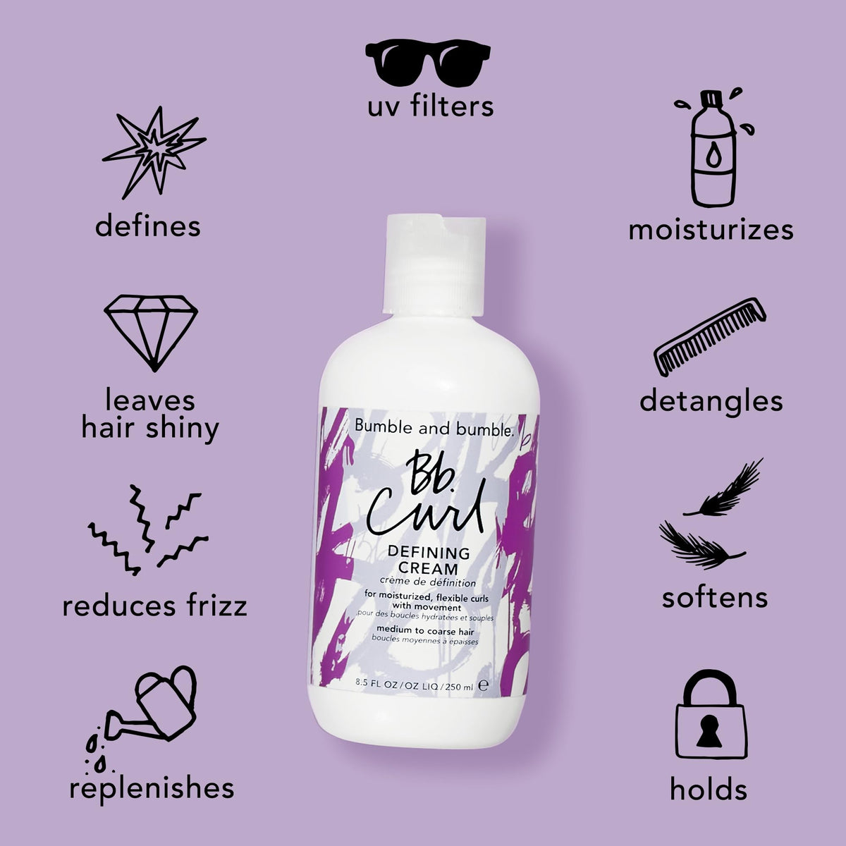 Anti frizz hair cream for wavy and thick hair types