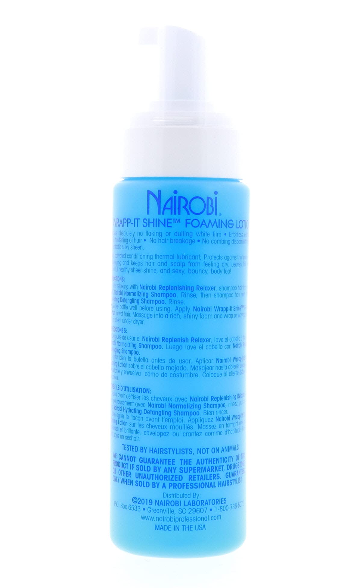 Nairobi shiny finish hair setting foam for waves and roller sets