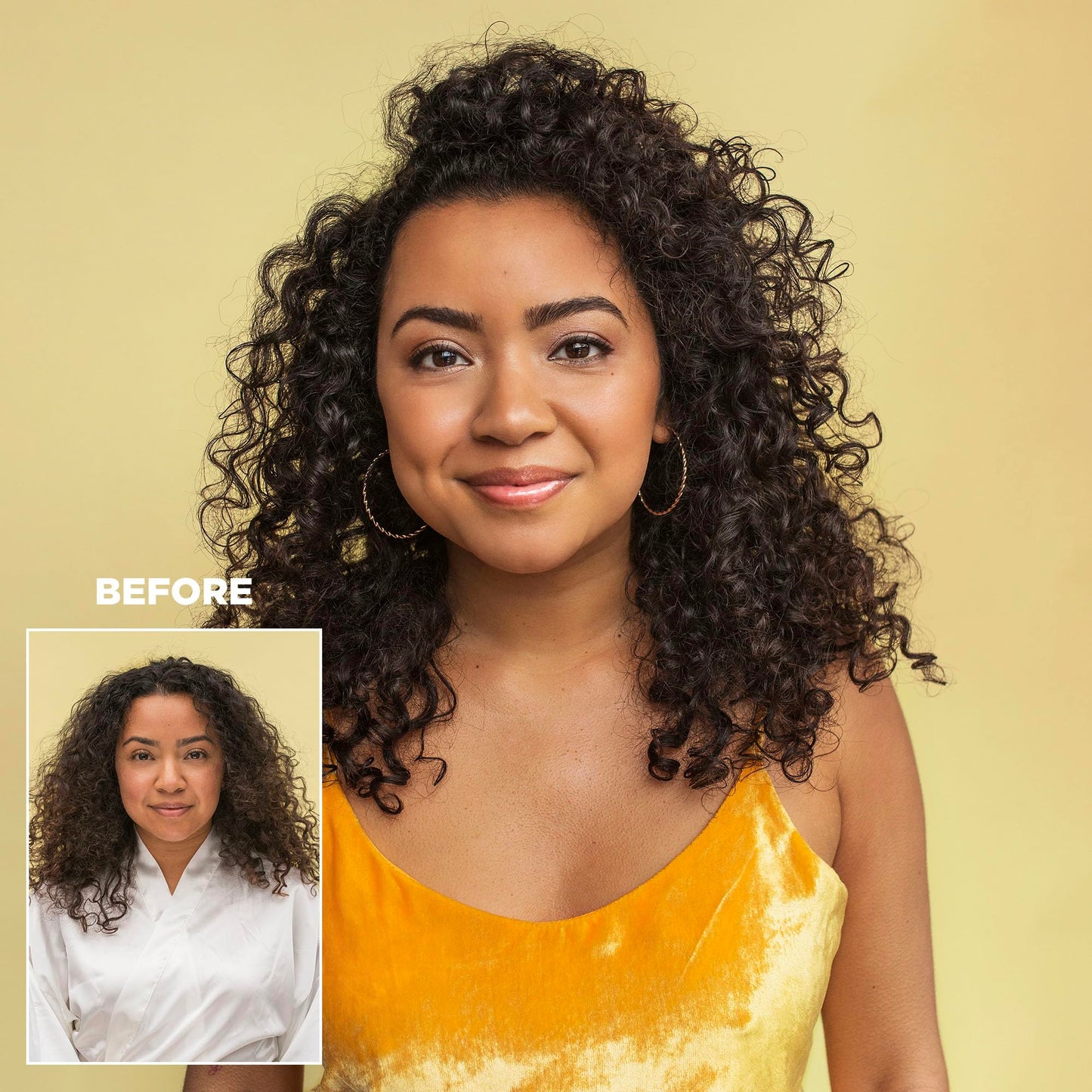 Design.Me Bounce.Me Curl Defining Cream bottle highlighting heat protection benefits