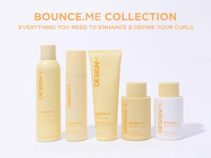 Design.Me Bounce.Me Curl Balm side profile demonstrating authentic salon hair care packaging