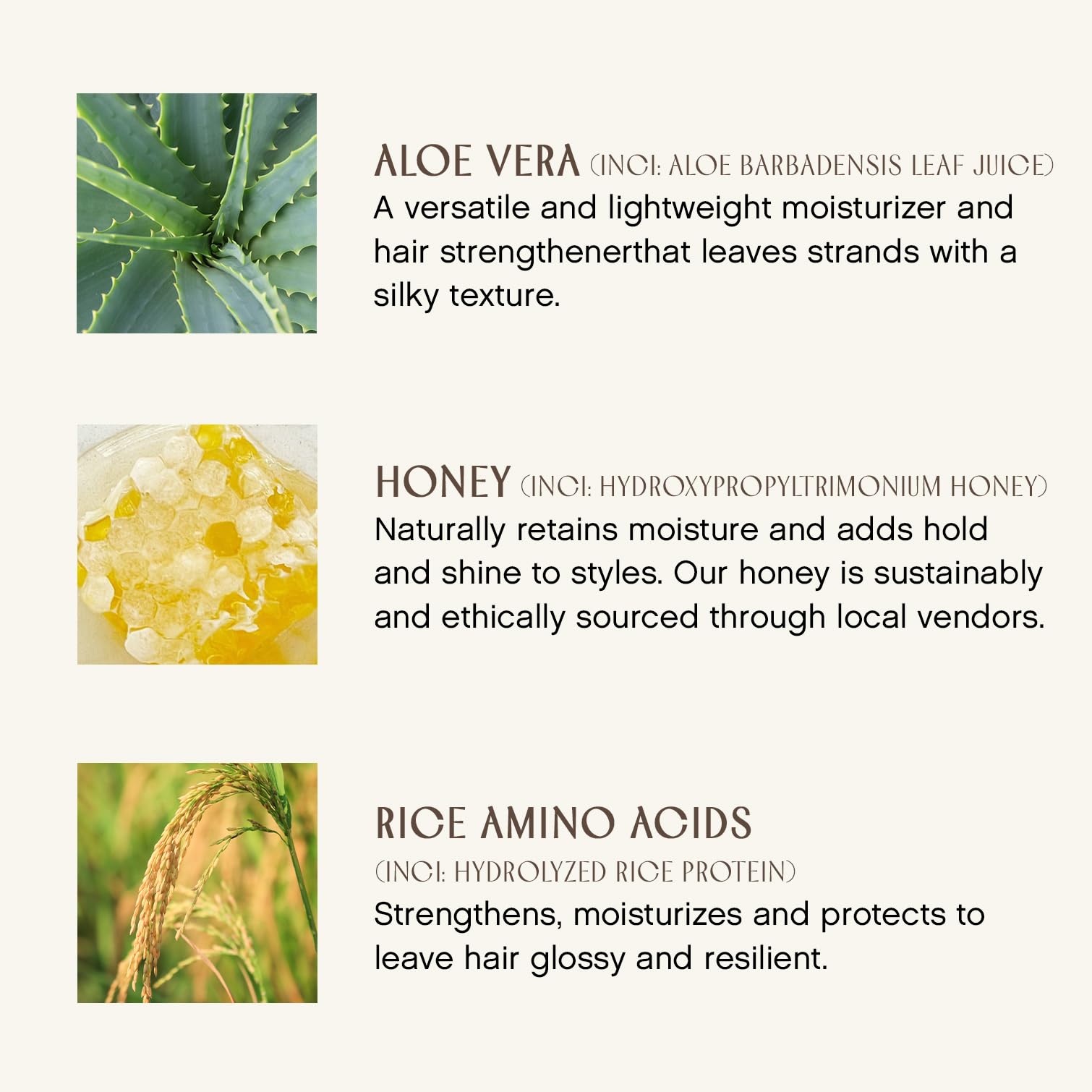 Innersense I Create Volume hair lotion ingredients and usage details label