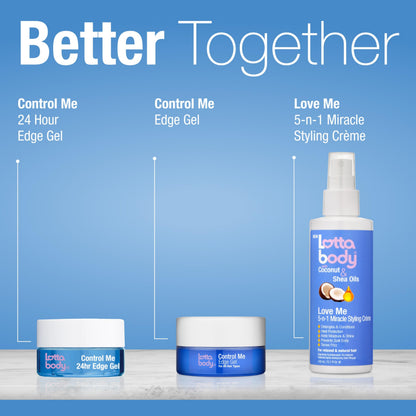 Lottabody five in one hair cream highlighting split end prevention features