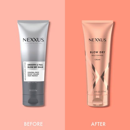 Nexxus weightless style anti frizz blowout cream container